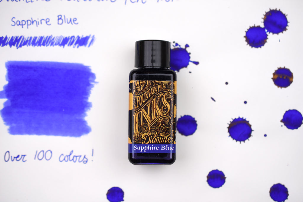 Diamine Fountain Pen Ink - Sapphire Blue - 30mL – Yoseka Stationery